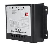 Garosa Controlador de Carga Solar MPPT, Regulador de Panel Solar de 15 A 75 V para Sistemas de Baterías de 12 V 24 e Seguimiento del 99,9 por Ciento, Carga y Descarga Completa para RV