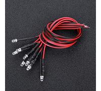 Garosa Diodos Emisores de Luz de 12 V, LED Precableado de Cobre, Luz Púrpura de 3 Mm, Cable de 20 Cm, Haz de 30 Grados para Iluminación de Modelos, Proyectos de Bricolaje, Reparación de Indicadores de