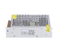 Garosa Fuente de Alimentación Conmutada de 12V 75W CC, Protección contra | Controlador de tira LED, salida de 6,3 A, corte de cortocircuito, entrada de 115 V-230 V, marco de aluminio para CCTV,