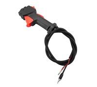 Garosa Interruptor de Acelerador Universal para Desbrozadora, Cable 114cm, Plástico Negro, 26mm, Compatible con Cortacésped y Recortadores