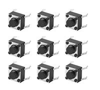 Garosa Interruptor Táctil 100 Uds 6x6x5mm Interruptor de Botón Momentáneo