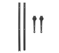 Garosa Kit de Herrajes para Puertas Corredizas de Granero, Juego de Rieles de Rodillos de Acero Al Carbono para Armario con Movimiento Suave y Silencioso, Capacidad de Carga de 150 Kg