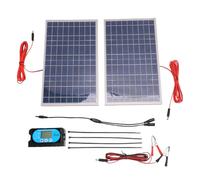 Garosa Kit de Panel Solar de 80 W con Controlador de Carga de 60 A Monocristalino para Fuera de la Red de Barco RV Carga Rápida USB Tipo C