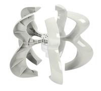 Garosa Kit de Turbina Eólica de 600 W, Montaje en Aro de 5 Aspas, Generador de Imán Permanente de CA Trifásico con Aspas de Fibra de Nailon para Híbrido Eólico Solar (12V)