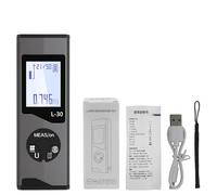 Garosa Medidor Láser Mini 98.43ft con Carga USB Tipo C, Precisión 1mm | Precisión de ±3 Mm, Alcance de 0,05 a 30 M, Memoria de 50 Grupos, Cálculo de área y Volumen, Retroiluminación LCD, Uso