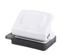 Garosa Perforadora de Papel Compacta de 6 Agujeros para Carpetas y Planificadores de 20 26 30 Agujeros Ideal para Estudiantes Blanco Fácil de Usar