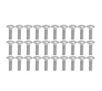 Garosa Perno de Tornillo M8 A2 70 Pernos de Carro de Acero Inoxidable DIN603 M8x30 Perno Cuadrado de Copa de Rosca Gruesa 30 Piezas para Reparación de Muebles de Carpintería, Panel de Carrocería y