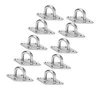 Garosa Placa de Ojo Almohadilla de Suspensión de Acero Inoxidable 316 10 Piezas 6 Mm Soporte de Rombo Resistente para Ganchos de Hamaca Parasol Marino Hebilla Fija Uso en Interiores y Exteriores (6MM)