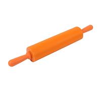 Garosa Rodillo de Silicona Colorido para Hornear Masa, Corteza de Pizza, Galletas, Herramienta de Cocina Antiadherente con Mango de PP, Fácil de Limpiar (ORANGE)