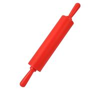 Garosa Rodillo de Silicona Colorido para Hornear Masa, Corteza de Pizza, Galletas, Herramienta de Cocina Antiadherente con Mango de PP, Fácil de Limpiar (rojo)