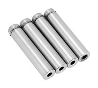 Garosa Separador de Vidrio de Acero Inoxidable de 4 Piezas, Soporte Duradero para Vidrio de Pared, Perfecto para Señalización y Exhibiciones de Tiendas (12 * 60mm)