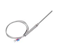 Garosa Sonda de Termopar Tipo K Sensor de Temperatura de Acero Inoxidable 304 Rosca M8 Cable de 1 Metro 100 Mm X 5 Mm para Medición y Prueba de Calor de Equipos Industriales (o)