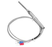 Garosa Termopar Tipo K Sensor de Temperatura de Acero Inoxidable 304 Sonda M8 de 5 X 50 Mm con Cable de Aislamiento de 1 M 39,3 Pulgadas para Medición de Temperatura en Pruebas de Calefacción (1M)
