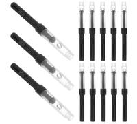 GAROZATION Convertidor de Tinta Fácil de Llenar para Pluma Estilográfica 0,34 Émbolo Giratorio Plástico Negro, Paquete de 50 Unidades para Recarga y Limpieza