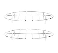 GAROZATION Estante Redondo para Barbacoa de Acero Inoxidable 2 Piezas, Fácil de Usar y Transportar para Actividades de Barbacoa al Aire Libre
