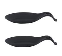 GAROZATION Porta Utensilios de Silicona Resistente al Calor, Tapete para Cucharas Flexible y Fácil de Limpiar, 2 Piezas para Cocina y Restaurante