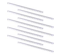 GAROZATION Reglas Triangulares Transparentes de Plástico Números Claros y Fácil Identificación Juego de 10 de 20 Cm para Uso Escolar y Doméstico