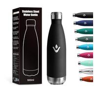 Garrafa Termica 500ml, Botella Agua Acero Inoxidable sin BPA, Botella Termica con Doble Pared, Botella Termo Reutilizable y A Prueba de Fugas para Oficina, Escuela, Deporte, Senderismo, Aire Libre