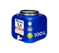 Garronda Barril de Agua de Lluvia 100 L Cuadrado con Grifo GD-0089 Azul