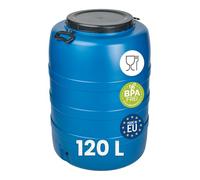 Garronda Bidón de Agua 120 L Barril HDPE para Alimentos GD-0186 Azul