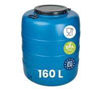 Garronda Bidón de Agua 160 L Barril HDPE para Alimentos GD-0186 Azul