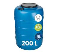 Garronda Bidón de Agua 200 L Barril HDPE para Alimentos GD-0186 Azul