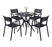 Gartenmbel-Set Avena mit 4 Sthlen