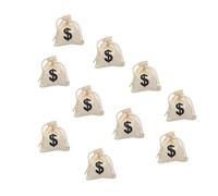 GARVALON 10 piezas Bolsa con Cordón de Lona con Estampado de Letras Pequeñas Bolsitas de Regalo para Fiesta Dulces y Bolsas de Chuches para Comunión y Eventos