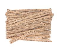 GARVALON 1000 Bridas Reutilizables de Papel Kraft 10 CM para Bolsas de Pan y Celofán Impresión en Negro y Rojo Lazos Giratorios Resistentes para Embalaje de Alimentos y Manualidades