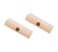 GARVALON Caja de Almacenamiento de Madera Maciza para Papelería Estuche Multifuncional para Bolígrafos y Lápices Tamaño Grande 21X7X38 CM Color Natural Set de 2 Unidades Adecuado