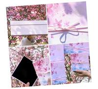 GARVALON Caja de Obsequio para San Valentín Rosa Sakura de Papel Ecológico, Tamaño 25x18x8 Cm, Juego Bolsa para Bodas, Cumpleaños y Festivales, Estuche para Dulces y Regalos