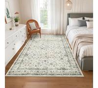 Garvee Alfombra Bohemia clásico Lavable y Plegable - Suave Tipo Cachemira - Antideslizante y diseño Moderno Tejido - Ideal para salón, Dormitorio u Oficina - Color Beige, 240x340cm