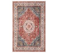 Garvee Alfombra Boho Vintage Lavable - Base Antideslizante TPR, Efecto Piel de Cordero sintética, fácil de Limpiar, Ideal para Cocina, baño, Entrada, Oficina o salón - Color Rojo, 60x100cm, Alemania