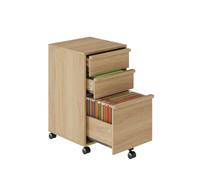 Garvee Archivador Vertical 3 Cajones 40x45 cm Madera Natural