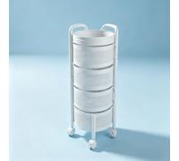 Garvee Carro Organizador 4 Niveles Blanco Con Ruedas, Estante Para Cocina