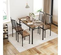 Garvee con Cuatro sillas y una Mesa de Comedor - diseño Duradero, Estructura Robusta, Estilo Moderno, fácil de Limpiar, Montaje Sencillo