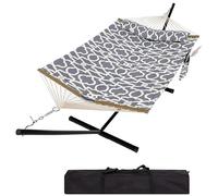 Garvee Hamaca De Exterior Resistente para 2 Personas con Soporte Metálico De 3,6 m - Capacidad De 203 kg - Acolchada y Antidesgarro - Portátil para Jardín, Patio o Playa