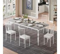 Garvee Mesa de Comedor Rectangular para 6, 1.8m Grande Mesa de Cocina rústica