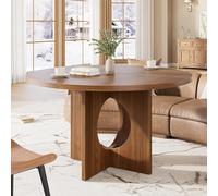 Garvee Mesa Redonda Moderna para Comedor 120 cm - Base Robusta - Ahorra Espacio - para 4-6 Personas - Ideal para Salón, Cocina, Apartamento