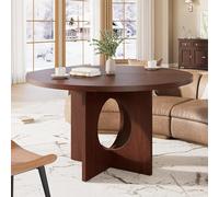 Garvee Mesa Redonda Moderna para Comedor 120 cm - Base Robusta - Ahorra Espacio - para 4-6 Personas - Ideal para Salón, Cocina, Apartamento