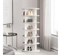 Garvee Organizador de zapatos giratorio de 6 niveles que ahorra espacio, soporte de carrusel ajustable para entrada, dormitorio, armario, capacidad para más de 24 pares, botas, bolsos, accesorios