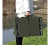 Garvee Parrilla de carbón portátil de acero inoxidable para 3-8 personas - Plegable y ligera - Ventilación eficiente - Fácil de transportar y limpiar - Perfecta para camping, jardín, terraza, balcón y