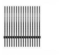 Garvee Postes Valla Metal U 15uds, Acero Q235 Pesados, Negro 152 cm