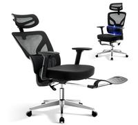 Garvee Silla Escritorio Ergonómica con Base Metálica Sin Color