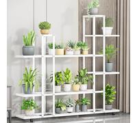 Garvee Soporte para Plantas Esquinero Estantería para Plantas Alta de Metal para Múltiples Plantas, Soporte Plantas Interior de 6 Niveles para Patio, Jardín, Balcón, Sala de Estar (Blanco)