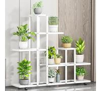 Garvee Soporte para Plantas Esquinero Estantería para Plantas Alta de Metal para Múltiples Plantas, Soporte Plantas Interior de 5 Niveles para Patio, Jardín, Balcón, Sala de Estar (Blanco)