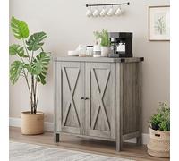 GarveeHome Aparador Buffet Estilo Rústico Puertas Granero Estante Ajustable