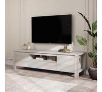 GarveeHome Centro de Entretenimiento rústico para TV de hasta 70" - Mueble con Puertas y estantes Ajustables - Amplio almacenamientonatural, 1.6 Metros