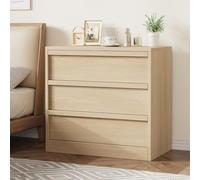 GarveeHome Cómoda De 4 Cajones - Cajonera Madera Moderna Nogal