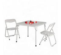 GarveeHome Conjunto Infantil Mesa y 2 Sillas Plegables - Asientos PU